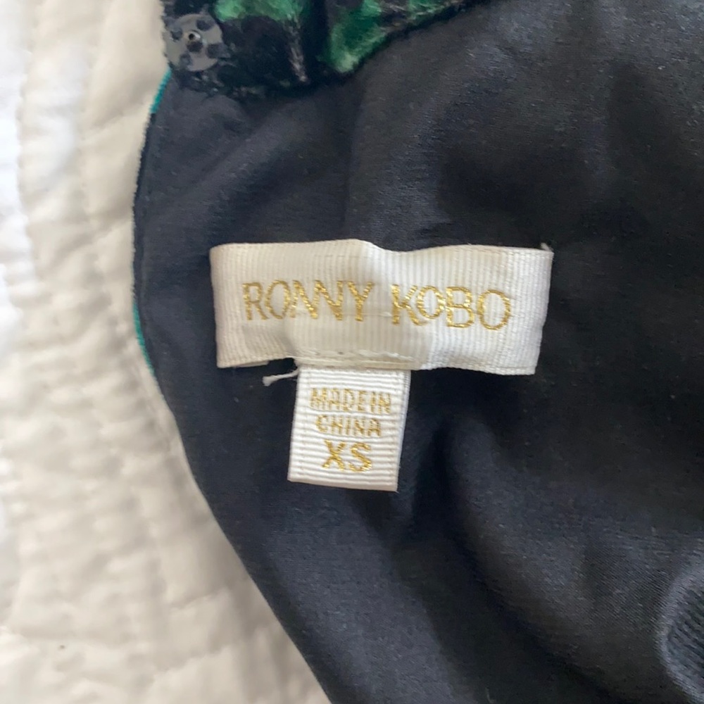 Ronny Kobo Crushed Velvet Mini Dress